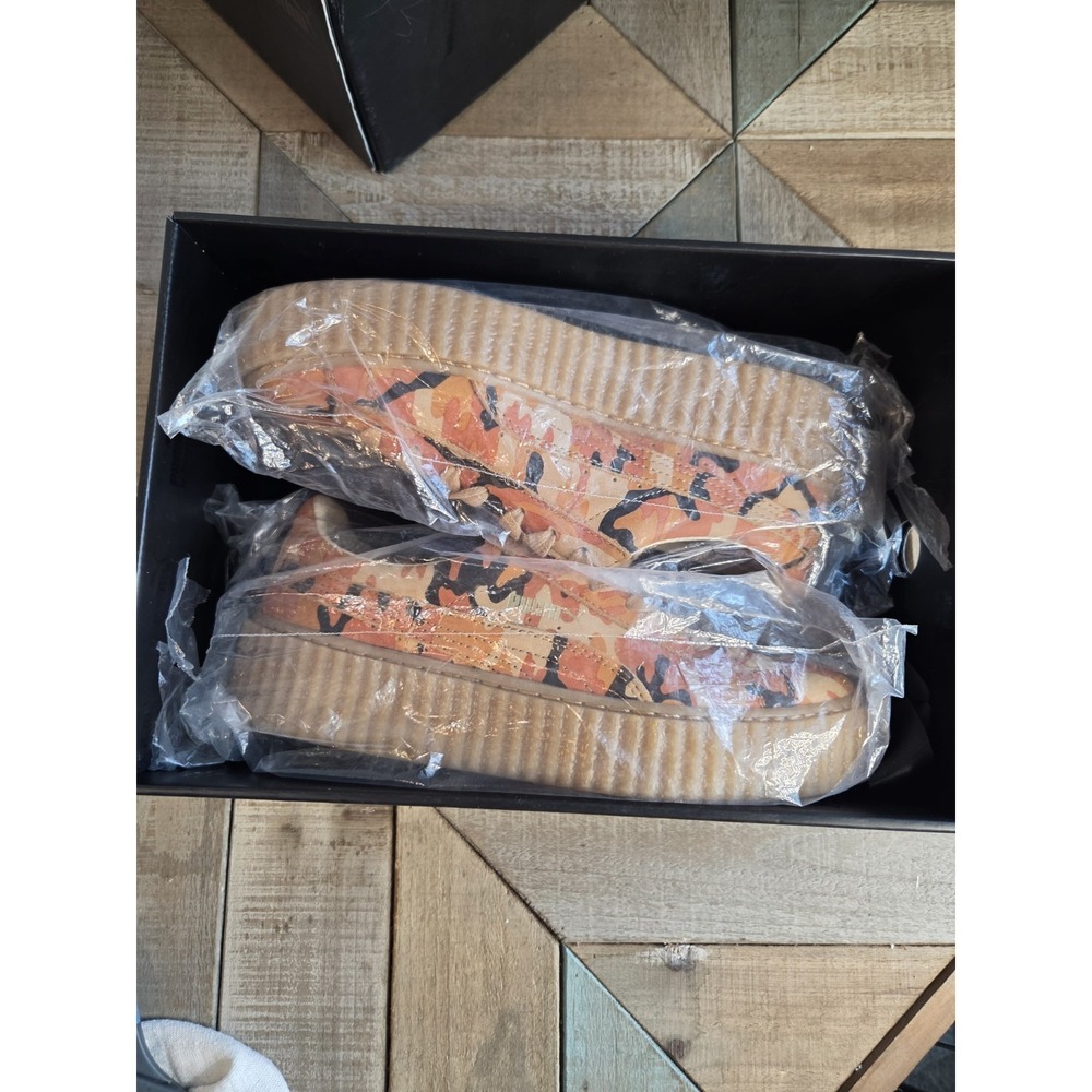 Puma x Fenty Rihanna Orange Camo Leather Platform‎ Creepers Women's 8 NEW - Picture 10 of 10